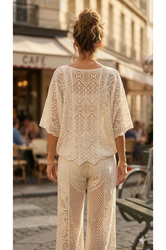 Tops Femme Blanc LUCKY NANA CX 855 Efashion Paris