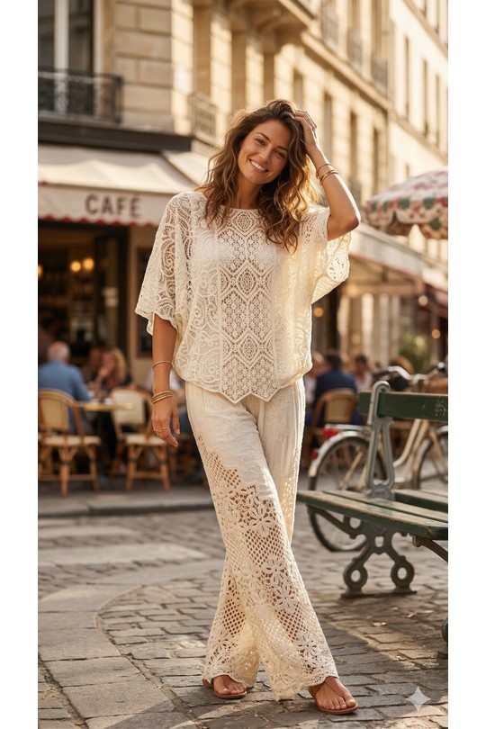 Tops Femme Blanc LUCKY NANA CX 855 Efashion Paris