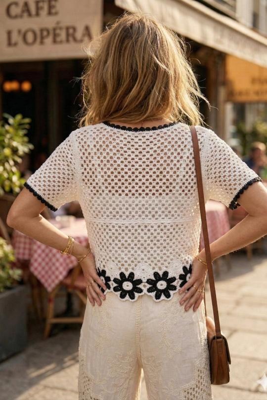 Tops Femme Blanc LUCKY NANA CX L801 Efashion Paris