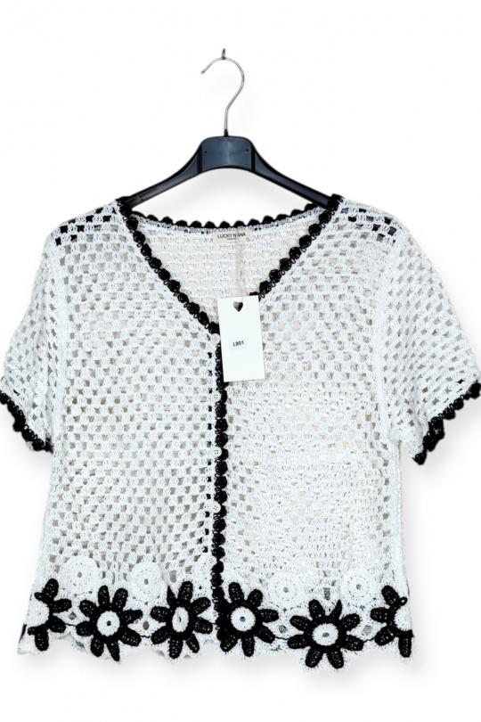 Tops Femme Blanc LUCKY NANA CX L801 Efashion Paris