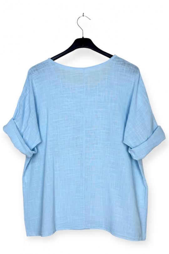 Tops Femme Bleu clair LUCKY NANA CX 8003AV Efashion Paris