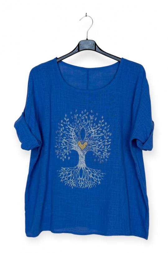 Tops Femme Bleu clair LUCKY NANA CX 8003AV Efashion Paris