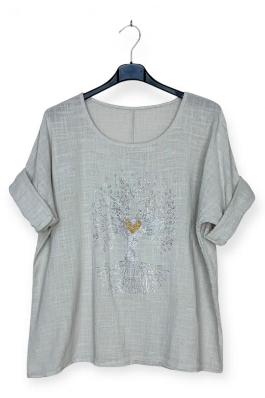 Tops Femme Bleu clair LUCKY NANA CX 8003AV Efashion Paris