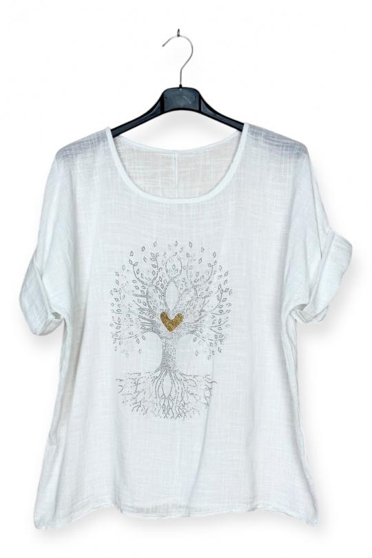 Tops Femme Bleu clair LUCKY NANA CX 8003AV Efashion Paris