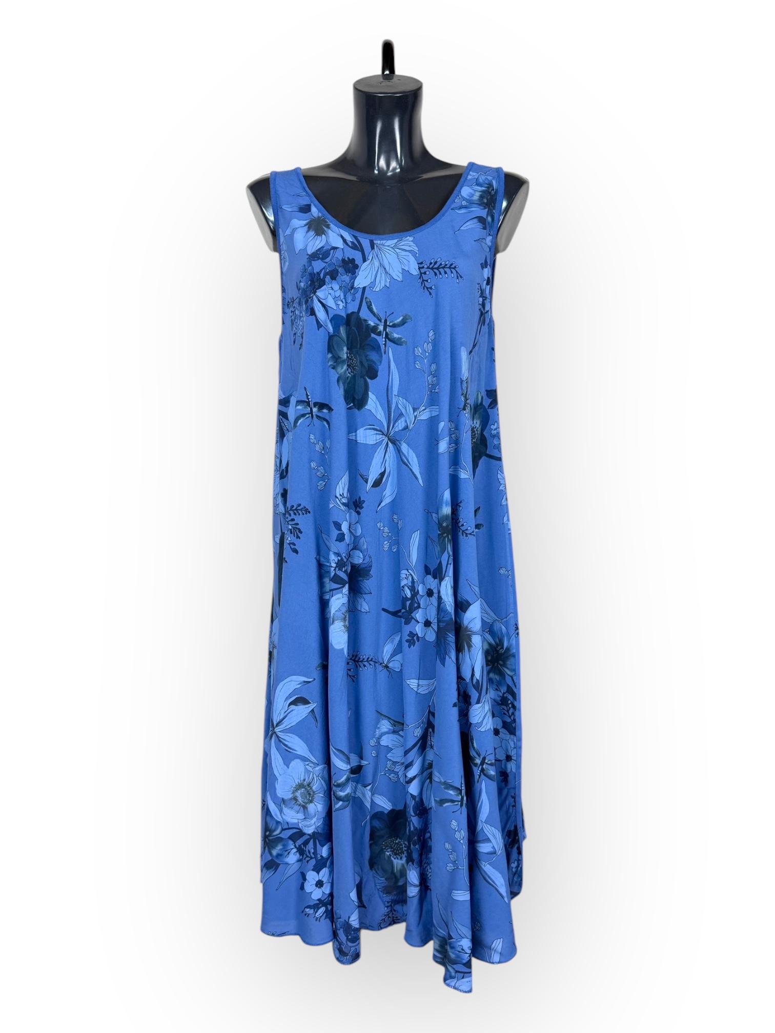 Robes mi-longues Femme Bleu royal LUCKY NANA SP 2052-B #c Efashion Paris