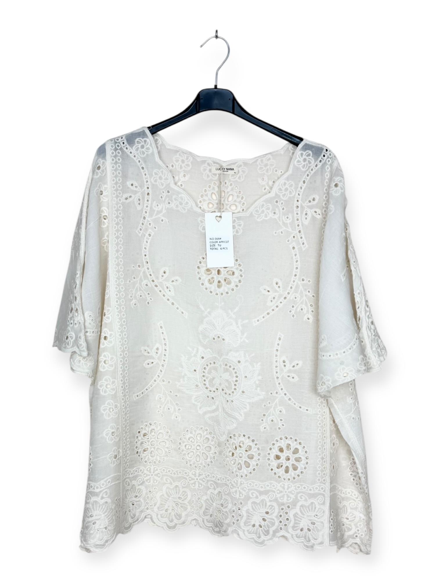 Tops Femme Blanc LUCKY NANA CX 069 #c Efashion Paris