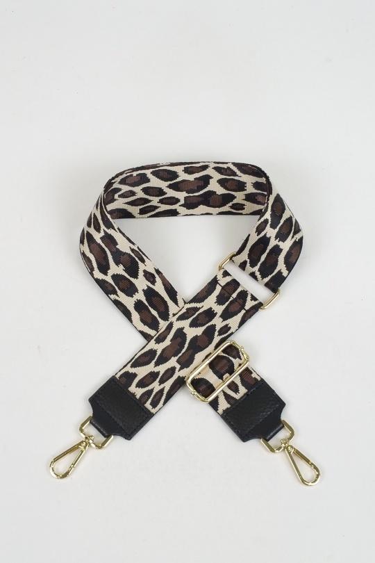 Bandoulière Maroquinerie Noir/Beige DOLLIBAG SA03 Efashion Paris