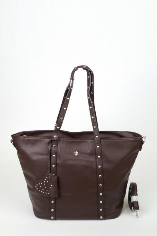 Cabas Maroquinerie Chocolat DOLLIBAG 5154 Efashion Paris