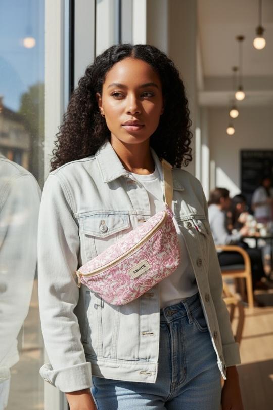 Sacs bananes Maroquinerie Rose DOLLIBAG 1015 Efashion Paris