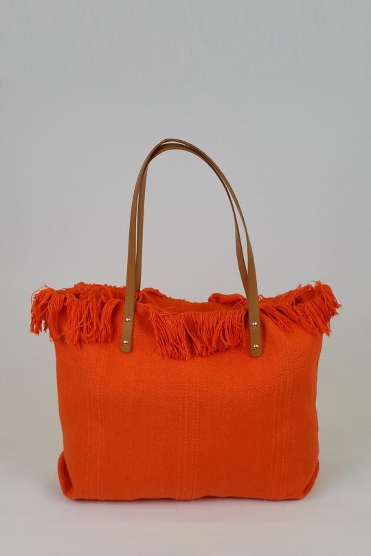 Cabas Maroquinerie Orange DOLLIBAG 997UN Efashion Paris