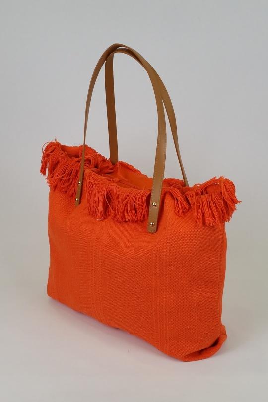 Cabas Maroquinerie Orange DOLLIBAG 997UN Efashion Paris