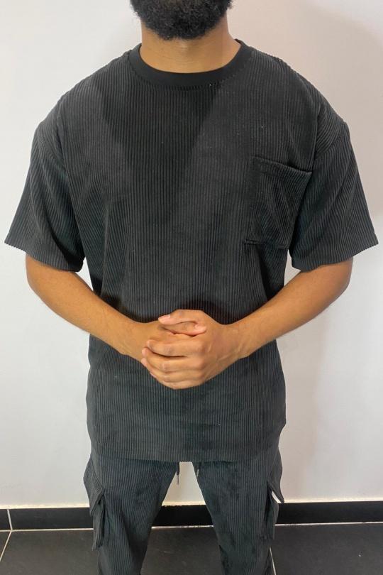 T-shirts Homme Noir AARHON 3-23096BLCK Efashion Paris