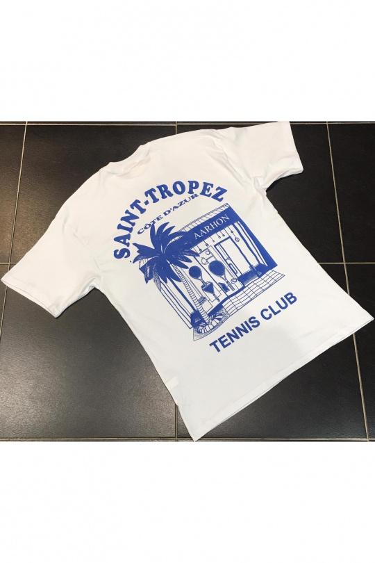 T-shirts Homme Blanc AARHON AA0162WHITE Efashion Paris