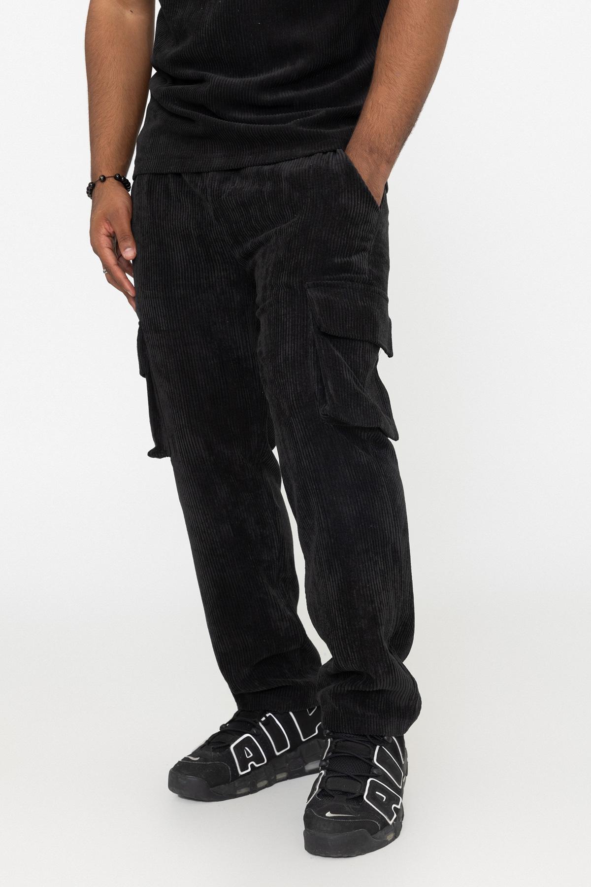 Pantalons Homme Noir AARHON 3-23078BLCK #c Efashion Paris