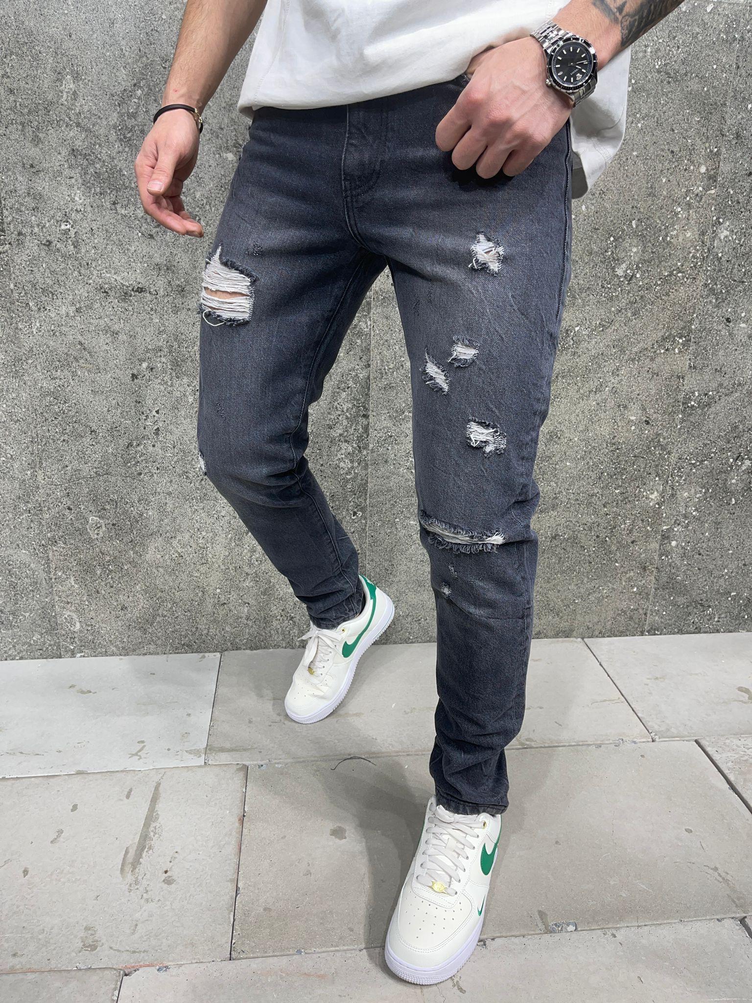 Jeans Homme Noir AARHON 6829-1BLACK #c Efashion Paris
