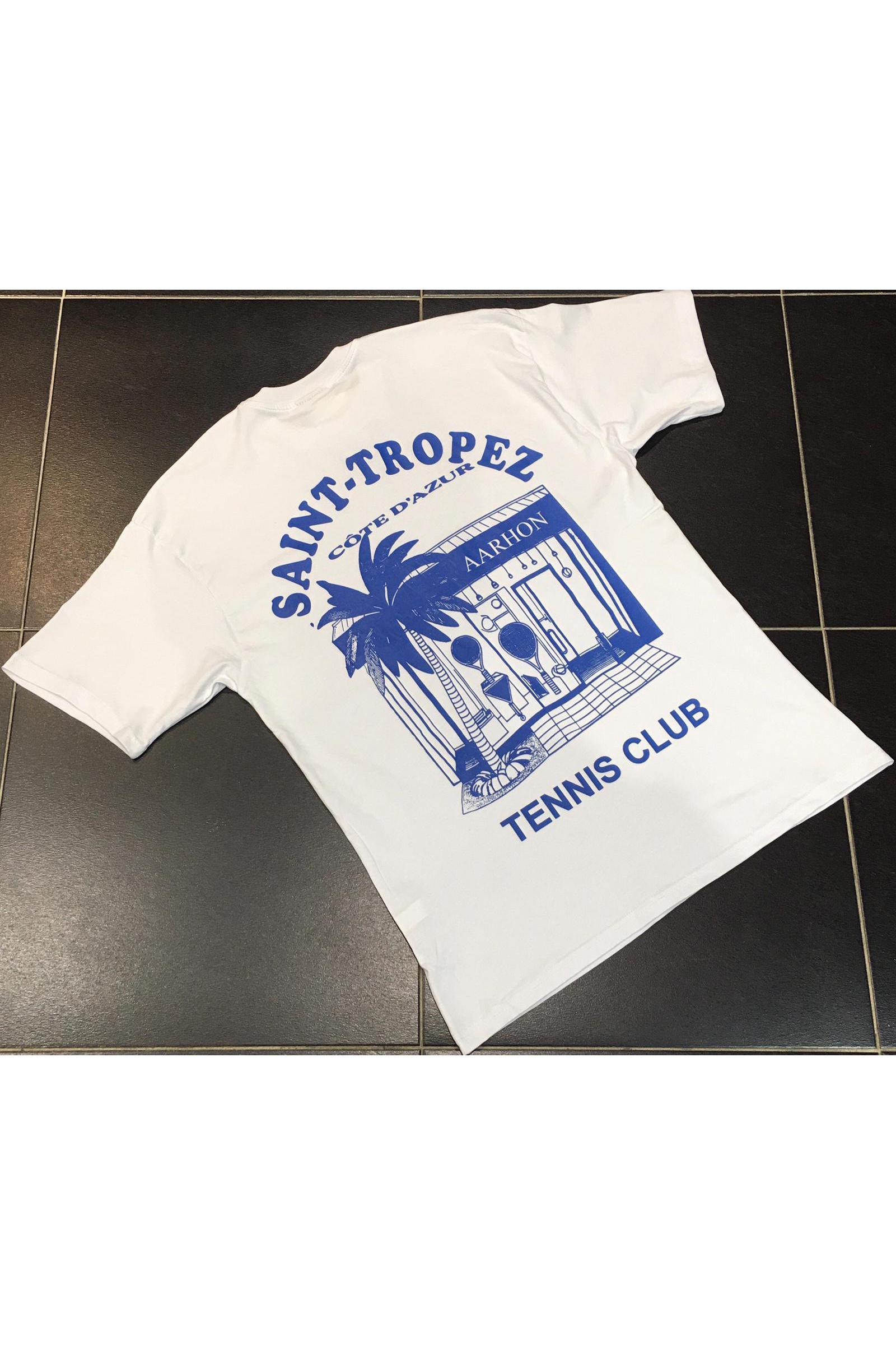 T-shirts Homme Blanc AARHON AA0162WHITE #c Efashion Paris