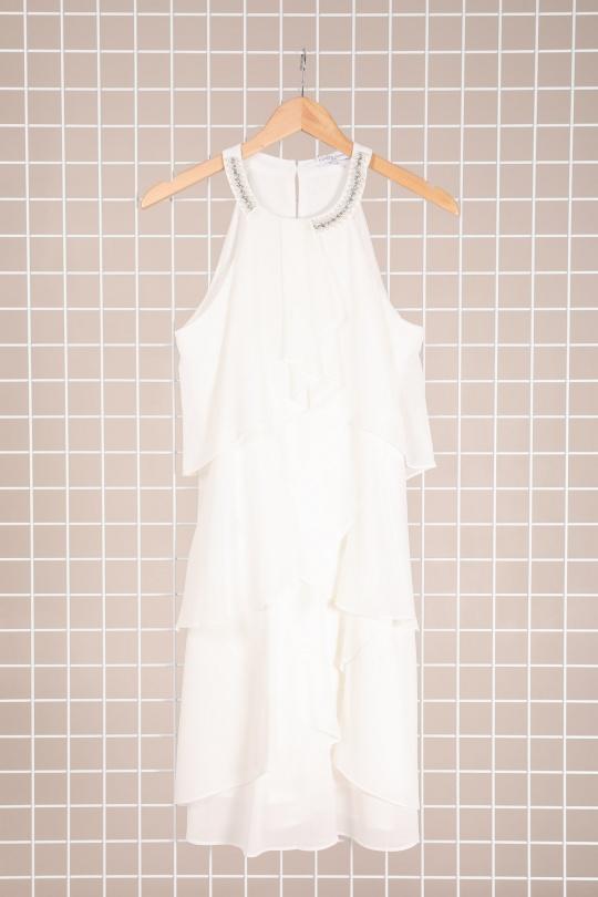 Short dresses Women White CHARM'S F8358 Efashion Paris