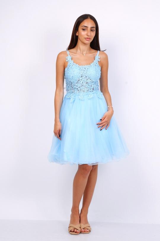 Evening dresses Women Sky blue CHARM'S 9392 Efashion Paris