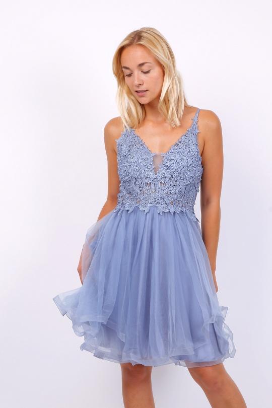 Robes de soirée Femme Bleu marine CHARM'S 9383 Efashion Paris