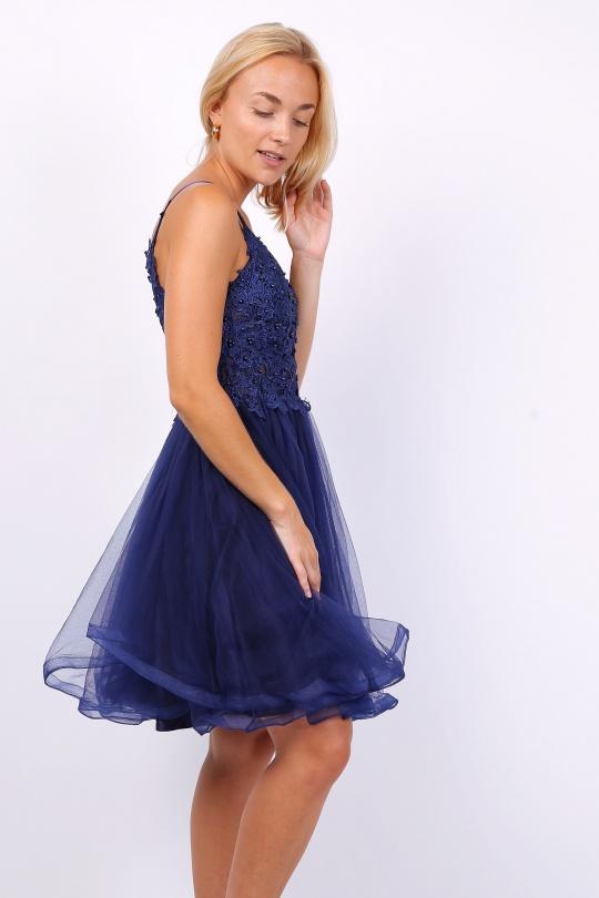 Robes de soirée Femme Bleu marine CHARM'S 9383 Efashion Paris