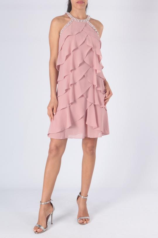 Short dresses Women Old pink CHARM'S F8350 Efashion Paris