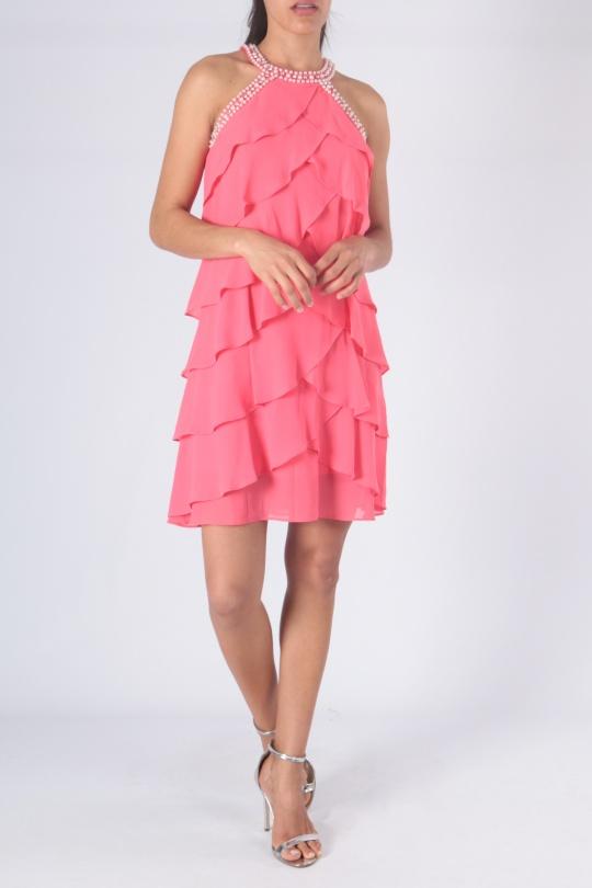 Robes courtes Femme Vieux rose CHARM'S F8350 Efashion Paris