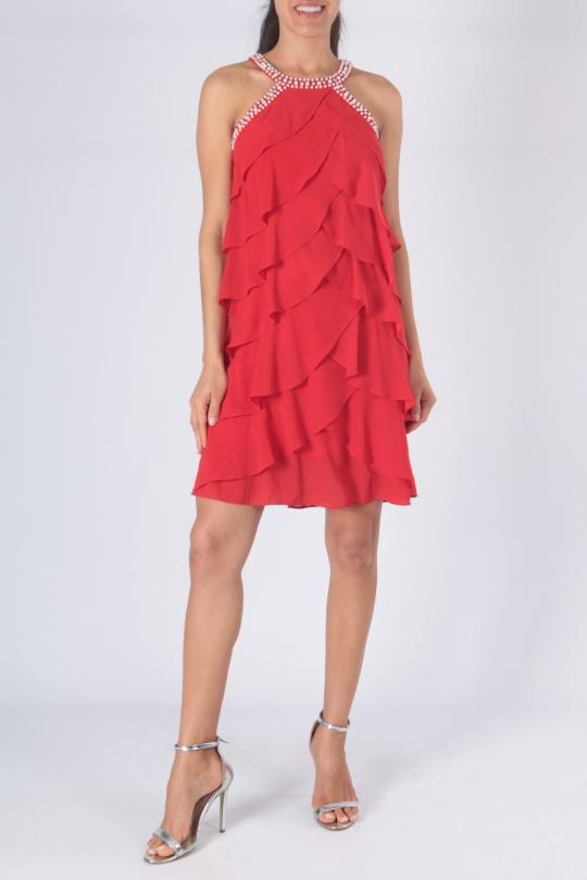 Robes courtes Femme Vieux rose CHARM'S F8350 Efashion Paris