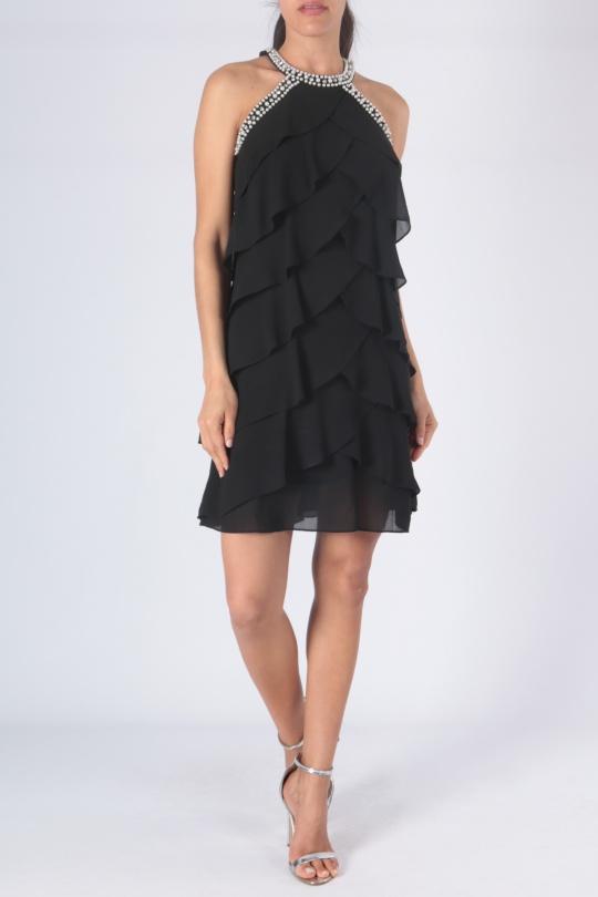Short dresses Women Black CHARM'S F8350 Efashion Paris