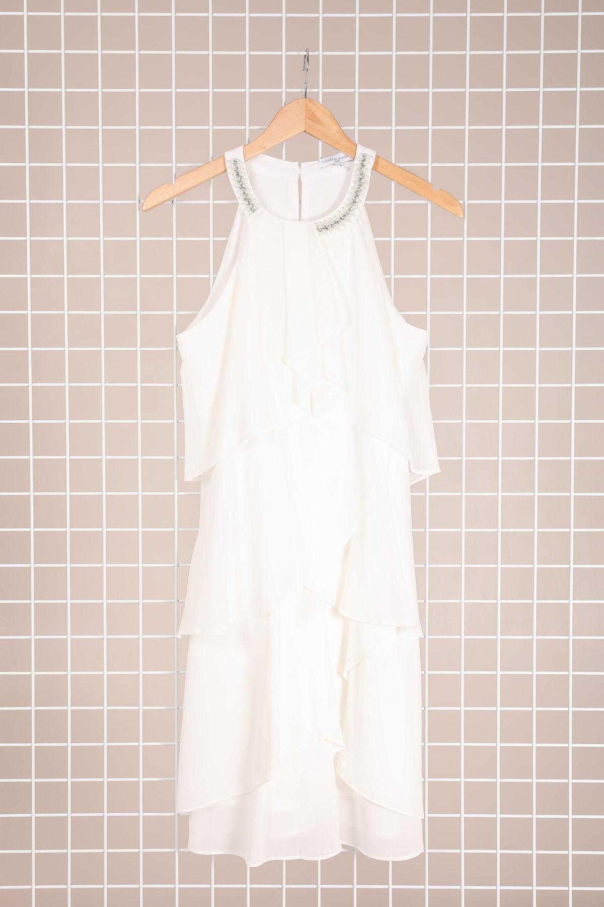 Robes courtes Femme Blanc CHARM'S F8358 #c Efashion Paris