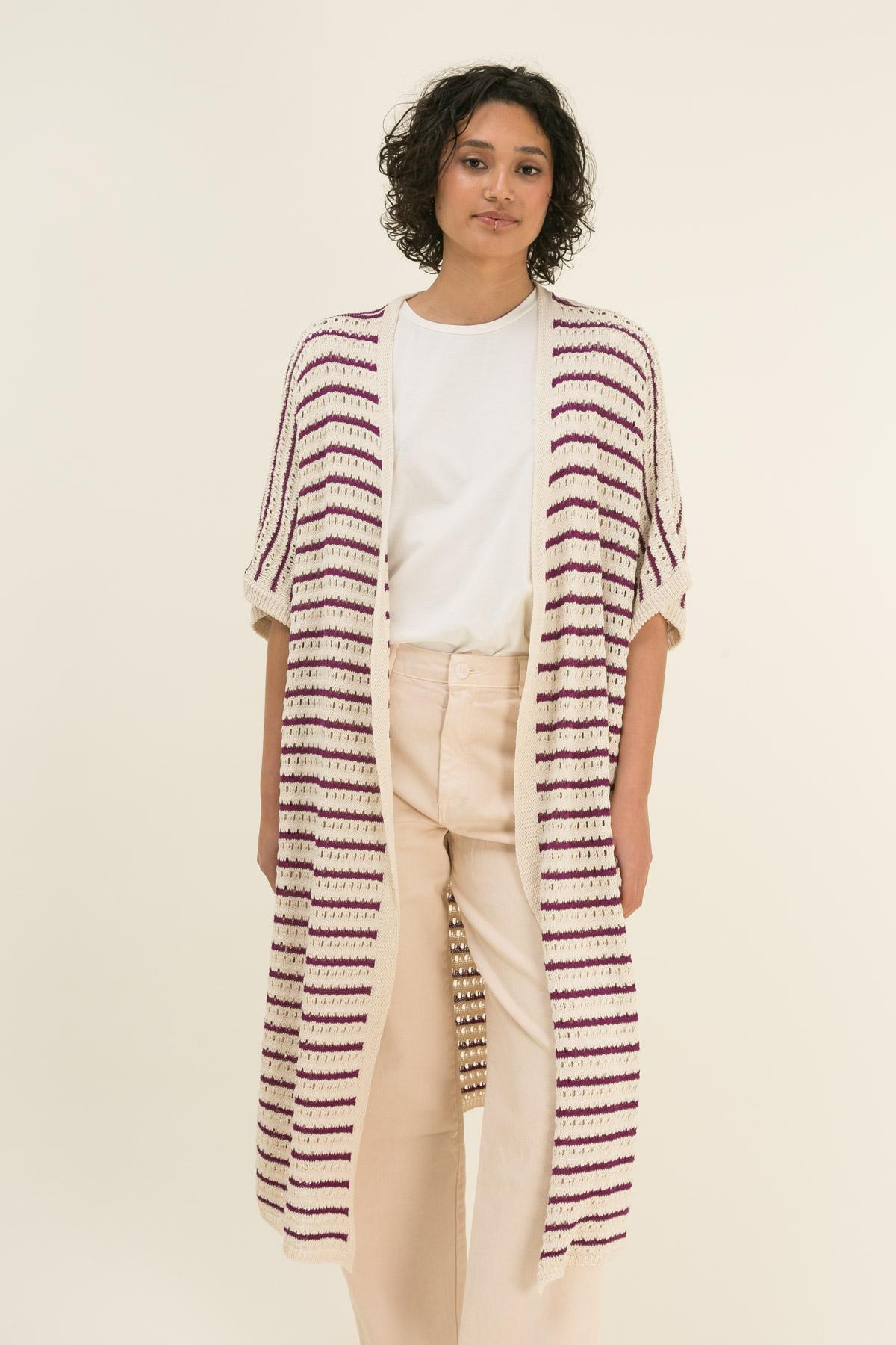 Gilets Femme Mauve The Corner (by The Moment)  7726 #c Efashion Paris