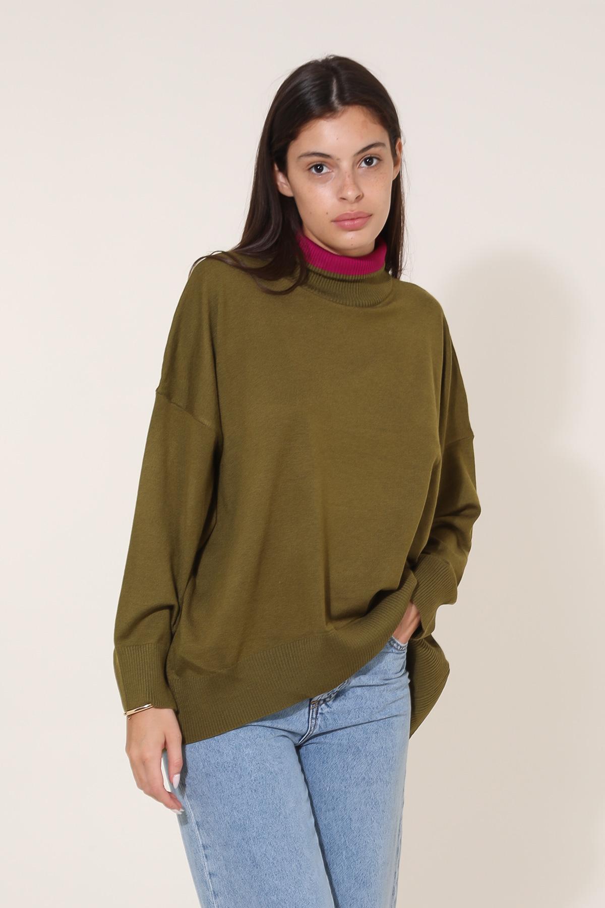 Pulls Femme Kaki The Corner (by The Moment)  QC6066 #c Efashion Paris