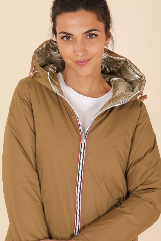 Doudounes Femme Camel / Or LAURA JO 22065 Efashion Paris