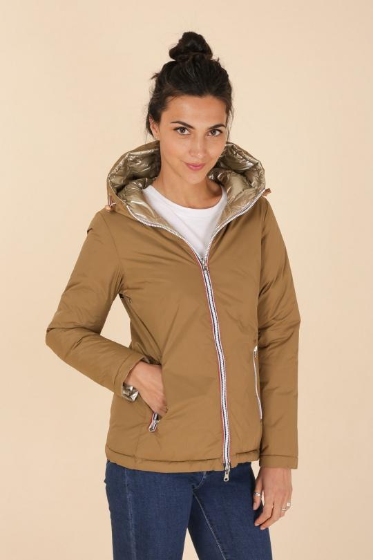 Doudounes Femme Camel / Or LAURA JO 22065 Efashion Paris