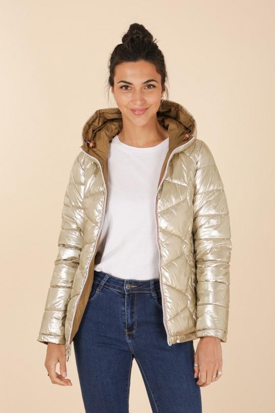 Doudounes Femme Camel / Or LAURA JO 22065 Efashion Paris