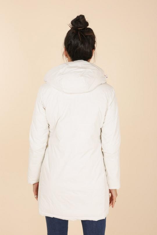 Doudounes Femme Blanc LAURA JO 22066 Efashion Paris