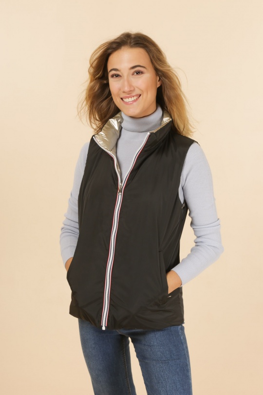 Doudounes Femme Noir/or LAURA JO 21034 Efashion Paris