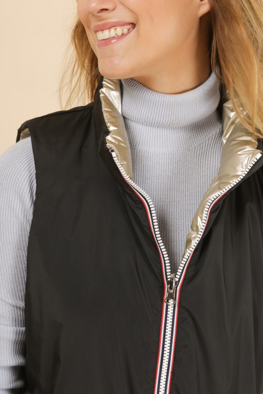 Doudounes Femme Noir/or LAURA JO 21034 Efashion Paris