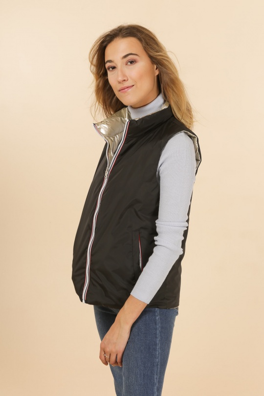 Doudounes Femme Noir/or LAURA JO 21034 Efashion Paris