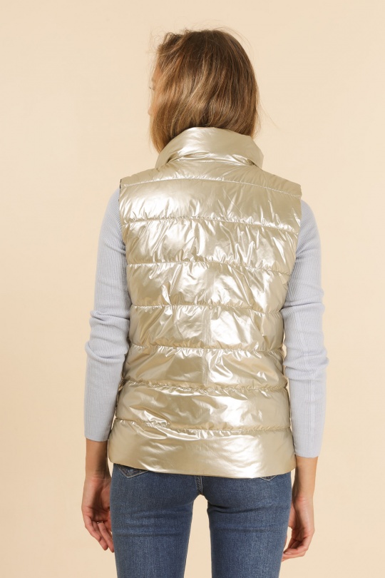 Doudounes Femme Noir/or LAURA JO 21034 Efashion Paris