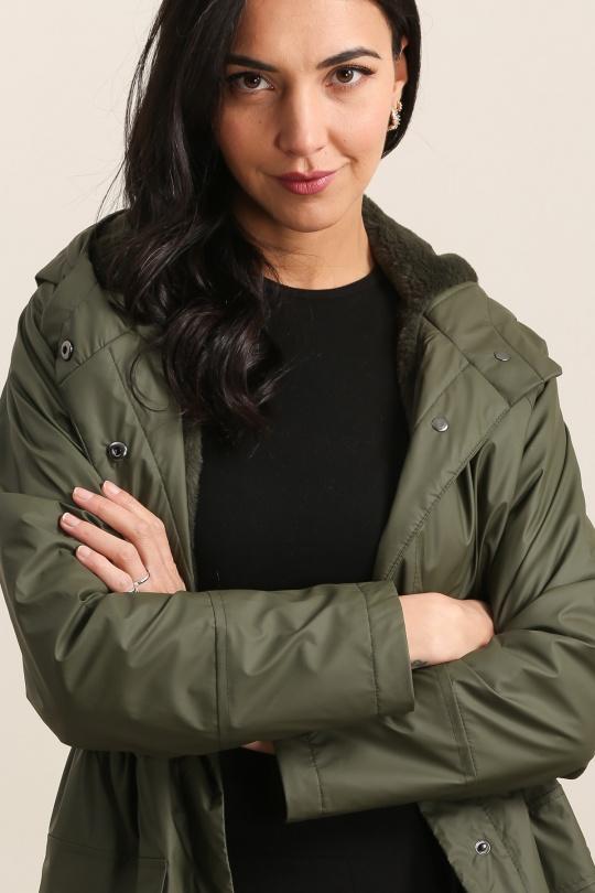 Parkas Femme Taupe LAURA JO 6023 Efashion Paris