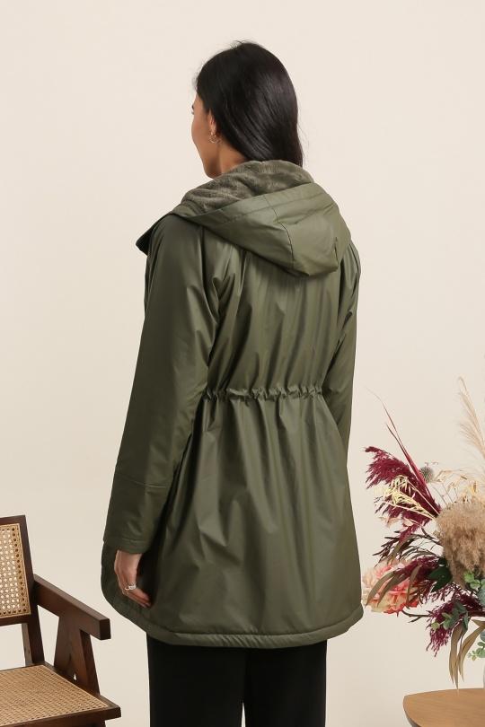 Parkas Femme Taupe LAURA JO 6023 Efashion Paris