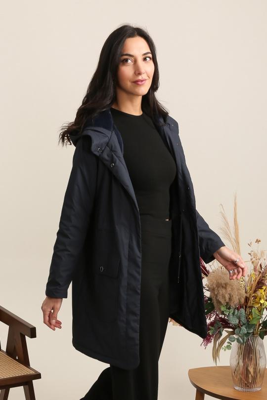Parkas Femme Taupe LAURA JO 6023 Efashion Paris