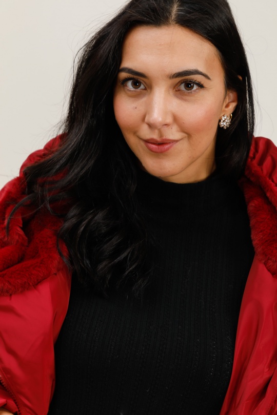 Doudounes Femme Bordeau/Rouge LAURA JO 19043 Efashion Paris