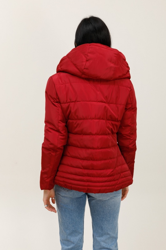 Doudounes Femme Bordeau/Rouge LAURA JO 19043 Efashion Paris