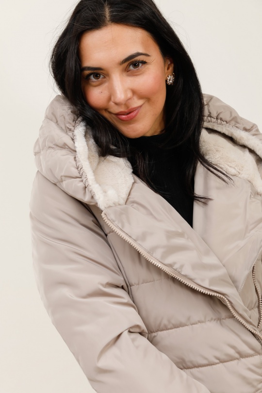 Doudounes Femme Bordeau/Rouge LAURA JO 19043 Efashion Paris