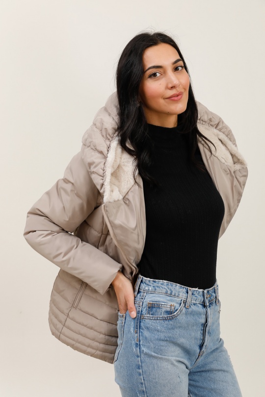 Doudounes Femme Bordeau/Rouge LAURA JO 19043 Efashion Paris