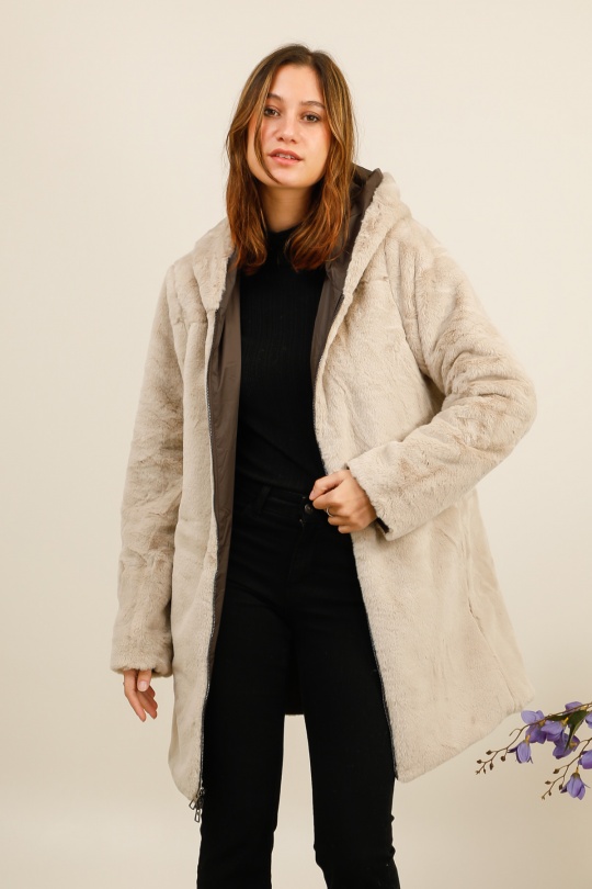 Parkas Mujer Brown LAURA JO 20032 Efashion Paris