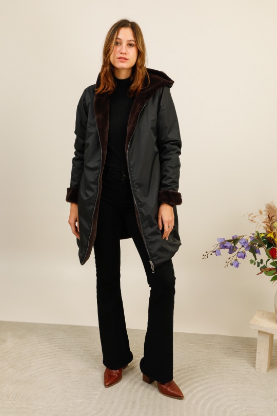 Parkas Mujer Brown LAURA JO 20032 Efashion Paris