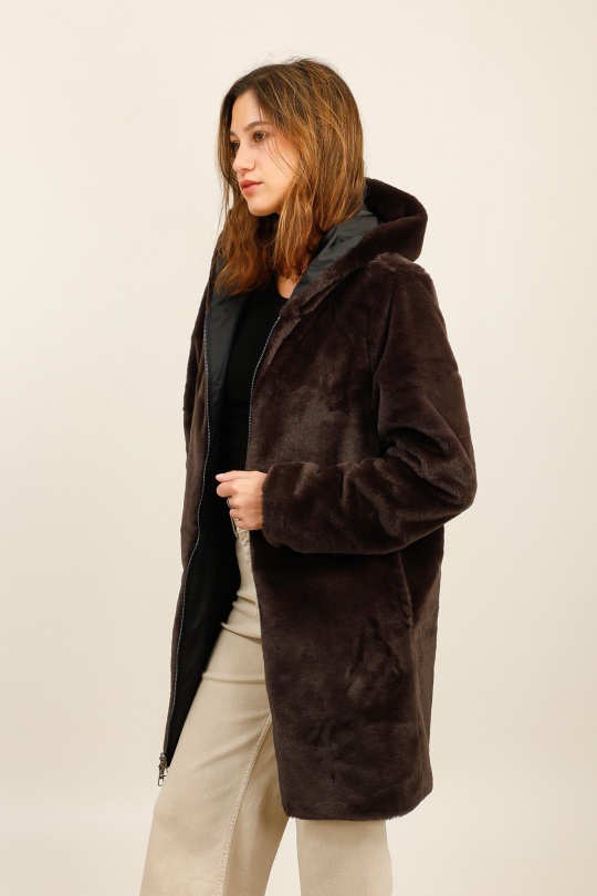 Parkas Mujer Brown LAURA JO 20032 Efashion Paris