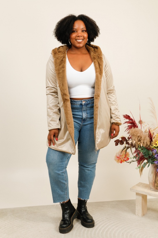 Manteaux Femme Sable LAURA JO 20032GT Efashion Paris